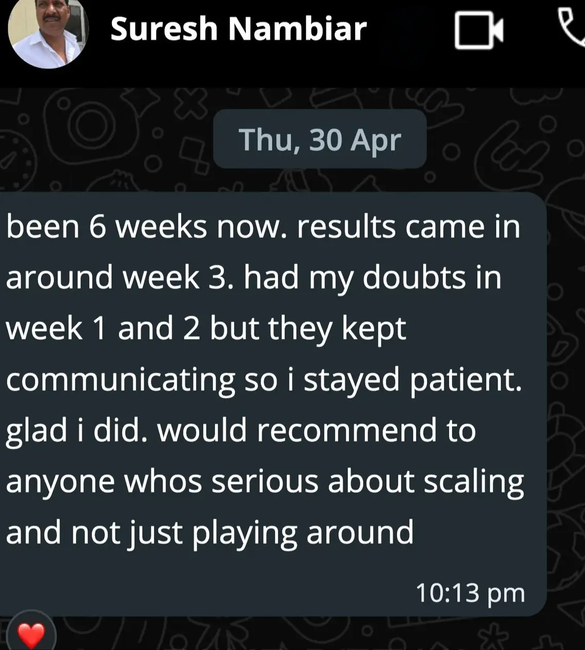 Client result